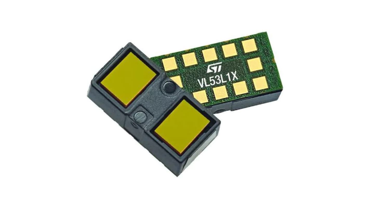 STMicroelectronics Közelségérzékelő IC VL53L1CBV0FY/1 Repülési idő, 400 kHz, érzékelés: 4m, 2,8 V, 12-tüskés, LGA VL53L1