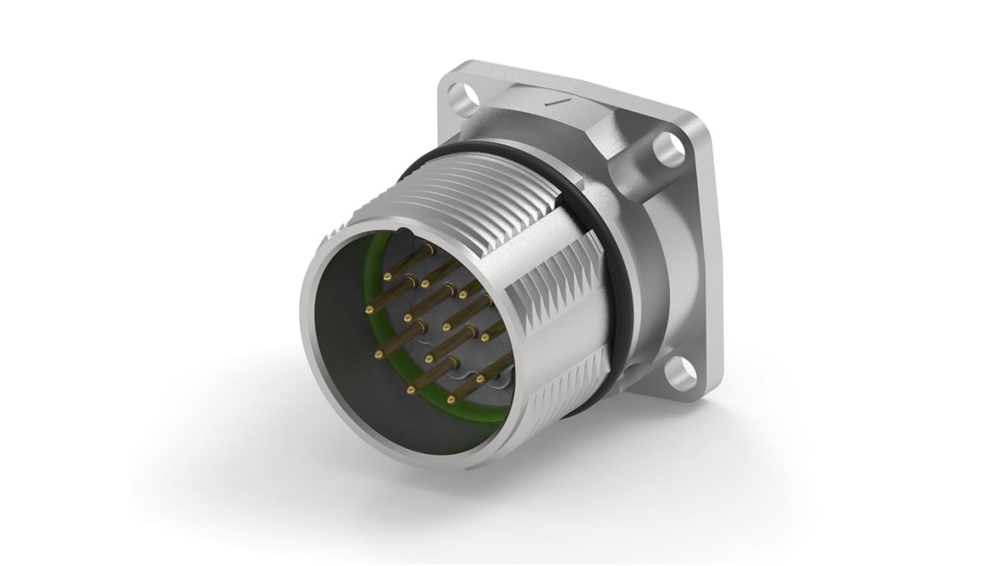 TE Connectivity Circular Connector, 12 Contacts, Flange Mount, Socket, IP67, Speedtec 623 Series