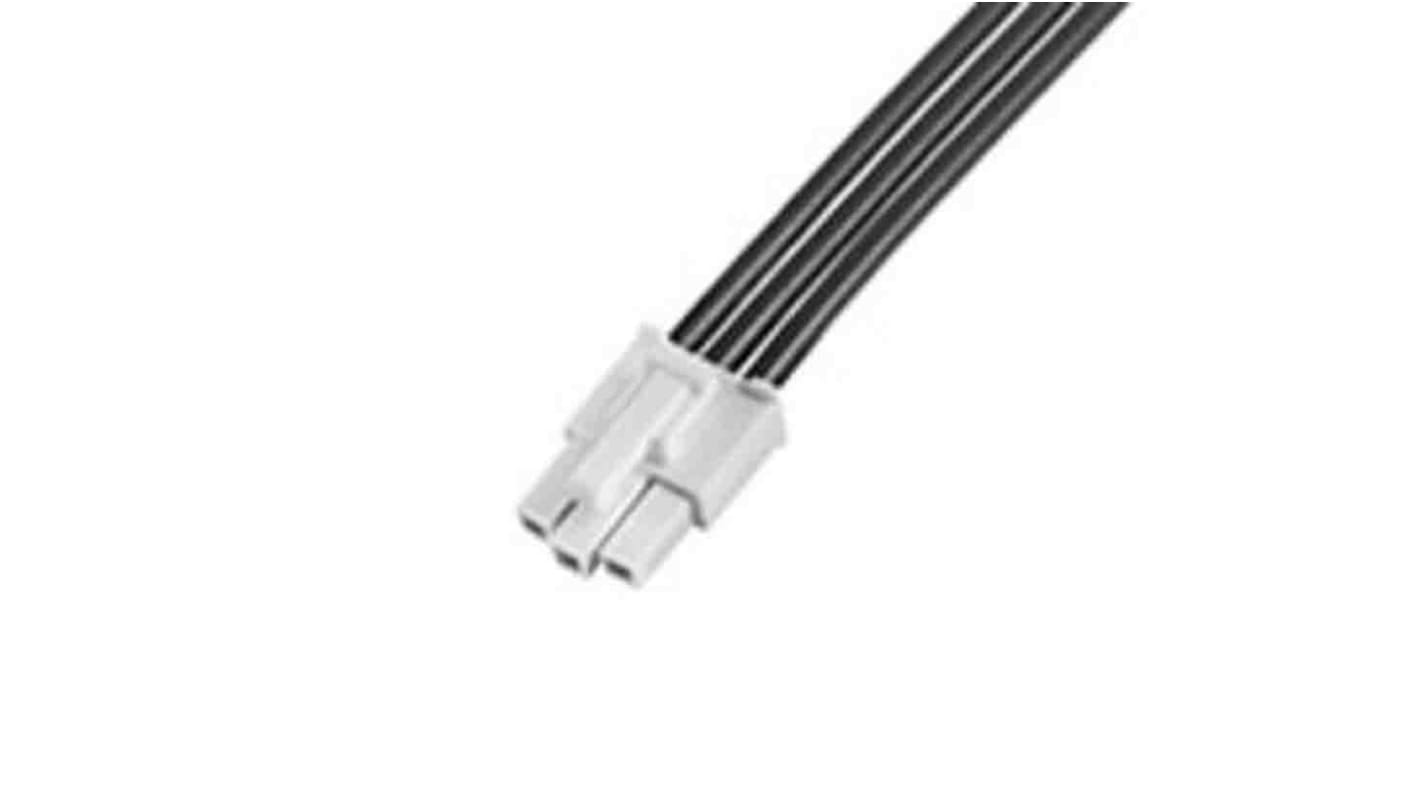 Conjunto de cables Molex Mini-Fit Jr. 215322, long. 300mm, Con A: Macho, 1 vía, Con B: Macho, 1 vía, paso 4.2mm