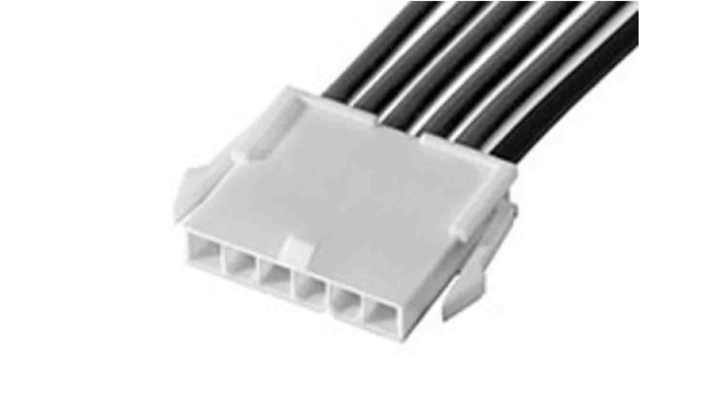 Conjunto de cables Molex Mini-Fit Jr. 215320, long. 600mm, Con A: Hembra, 1 vía, Con B: Hembra, 1 vía, paso 4.2mm