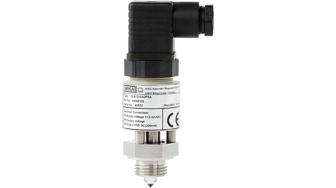 WIKA OLS-C05 Series Electro Optic Level Sensor, PNP Output, Panel Mount, Stainless Steel Body