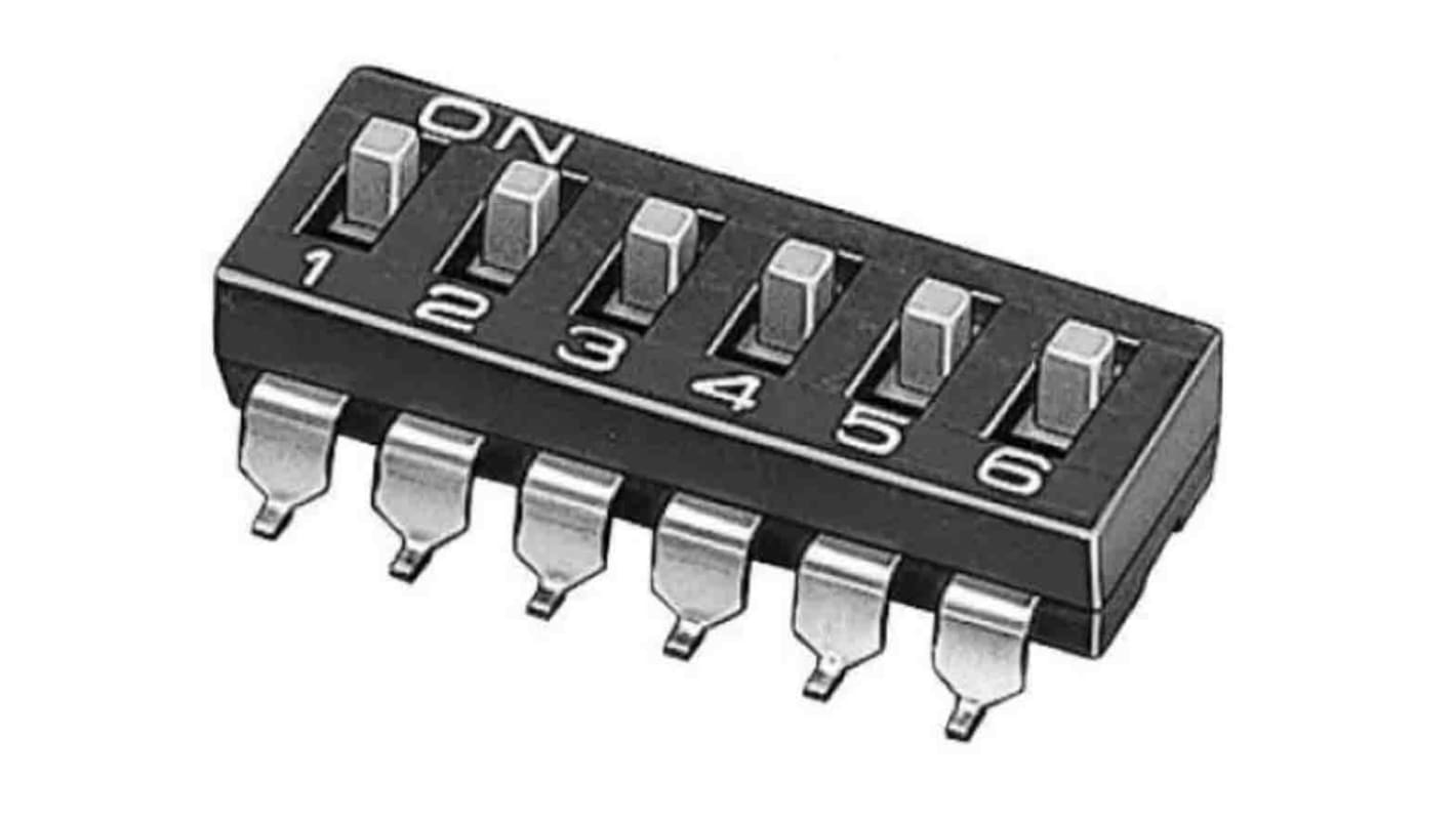 IP40 DIP switch, 1-polet, , SMD, Skyde 25 mA, 1-vejs