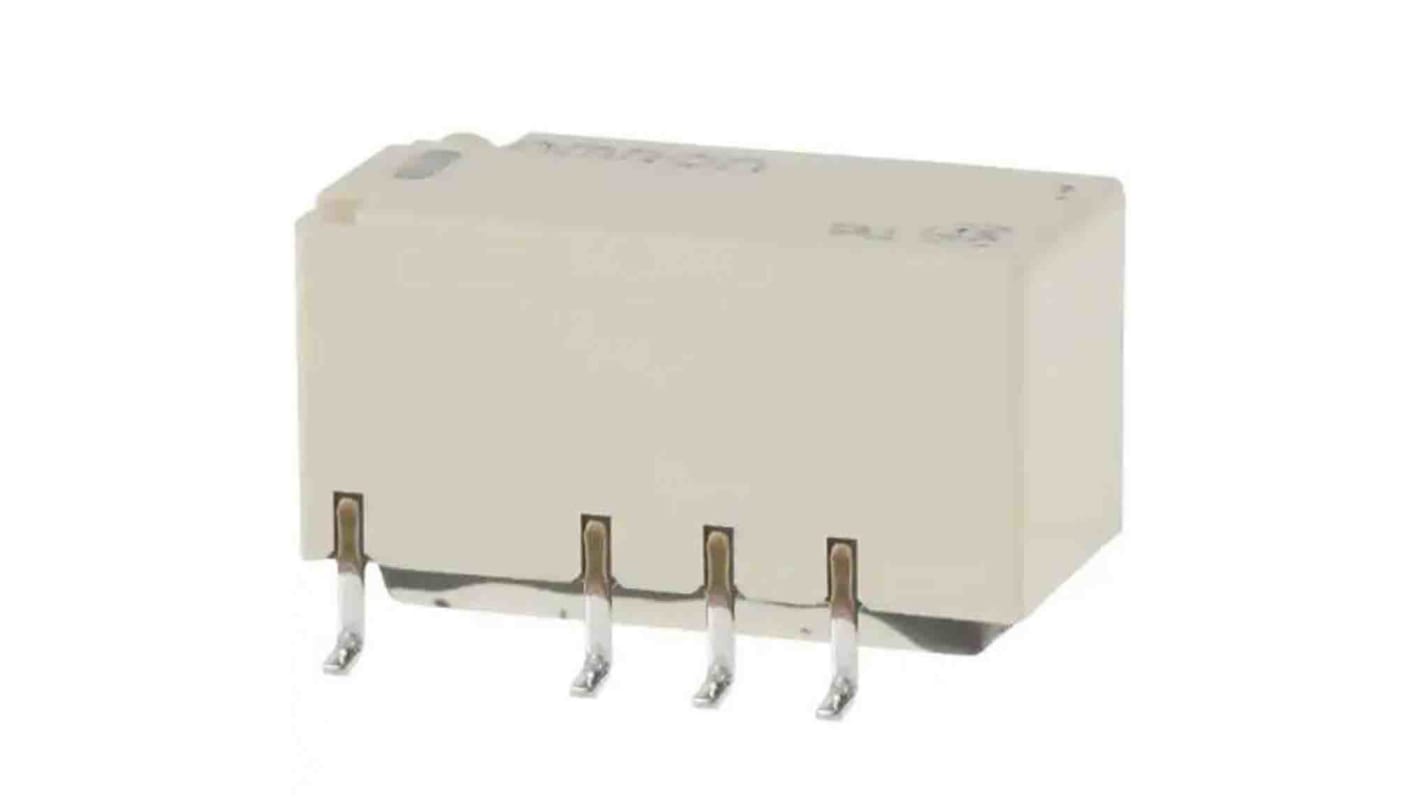 Relé de señal sin enclavamiento Omron HFD3-V, DPDT, 5V dc, 2 A dc, montaje en PCB