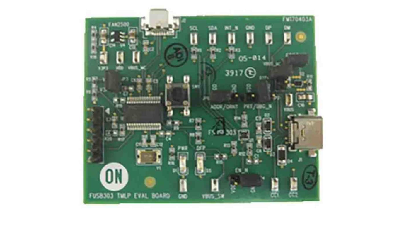 onsemi USB-vezérlő FUSB303BTMX, USB, 2.85–5.5 V, 12-tüskés, QFN