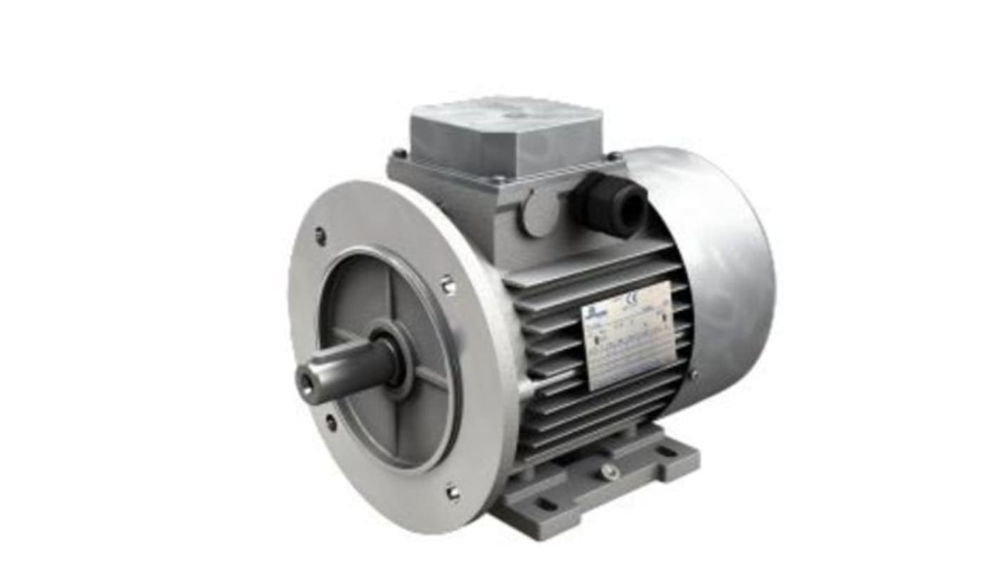 Motovario M Reversible AC Motor, 0.18 kW, IE1, 3 Phase, 4 Pole, 230/400 V, B14 Mounting