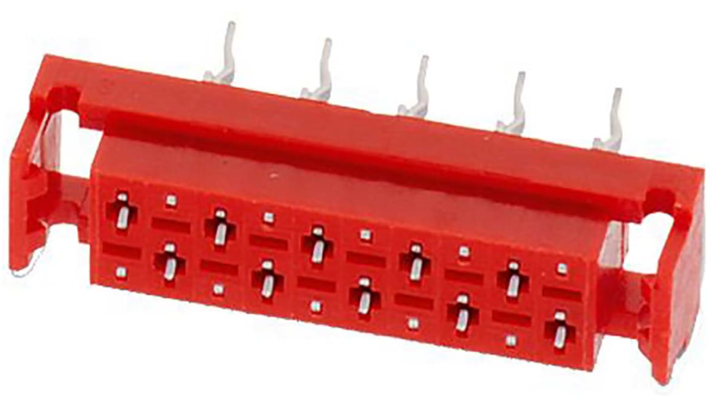 Conector hembra para PCB Wurth Elektronik serie WR-MM 690, de 6 vías en 1 fila, paso 2.54, Montaje en orificio pasante,