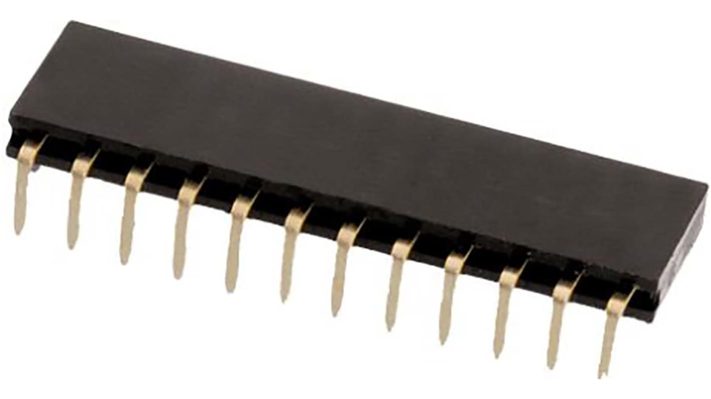 Conector hembra para PCB Ángulo de 90° Wurth Elektronik serie WR-PHD 6130, de 10 vías en 1 fila, paso 2.54mm, Montaje