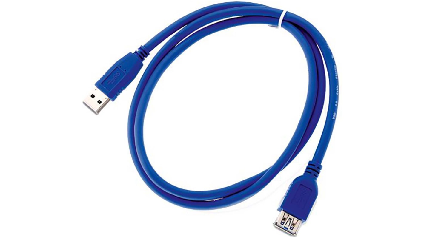 Câble USB Wurth Elektronik USB A vers USB A, 1m, Bleu