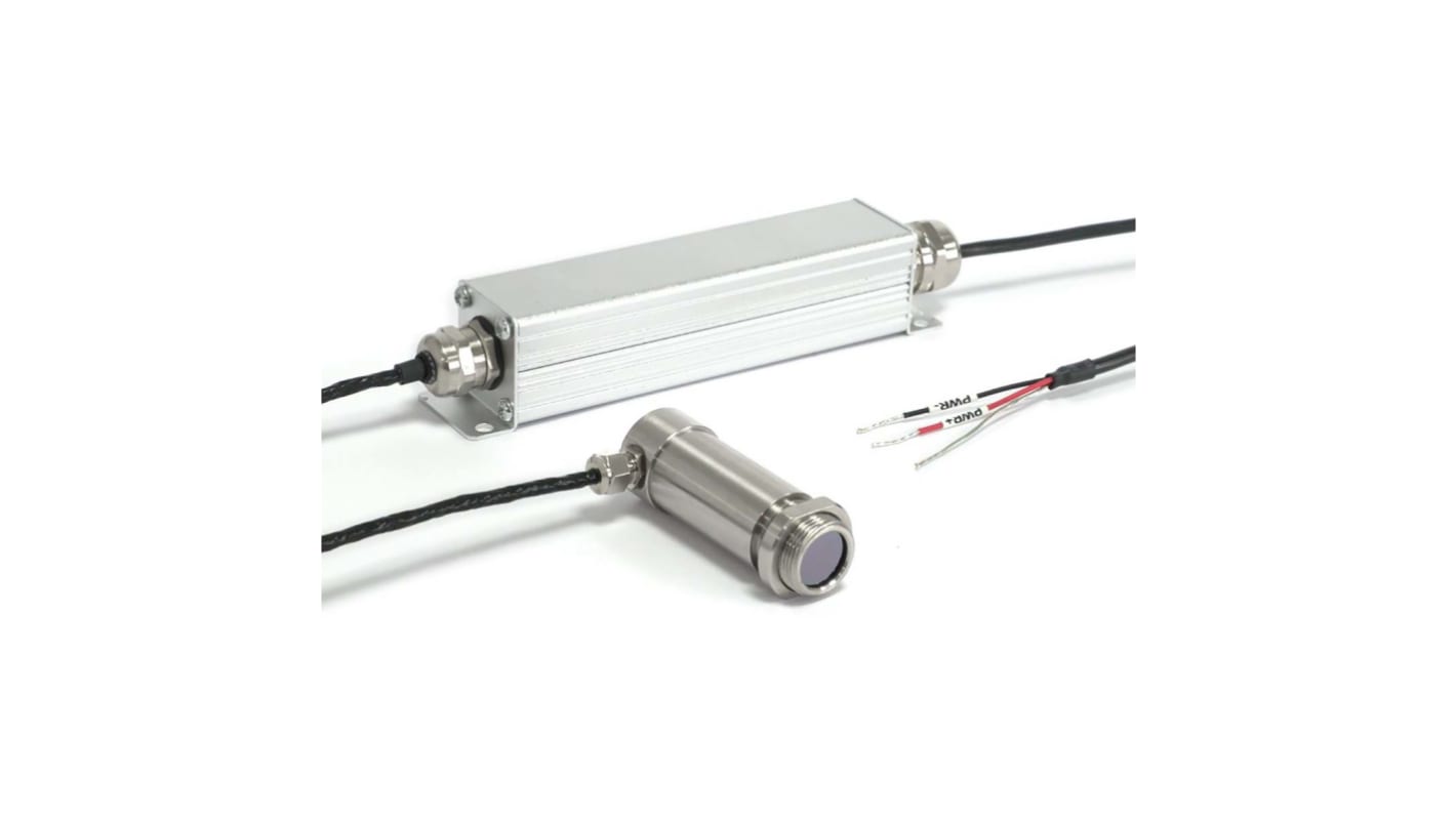 Sensor de temperatura infrarrojo Calex PMO-151-HT-J con termopar tipo J, de 0°C a +500°C, long. cable 1m, salida
