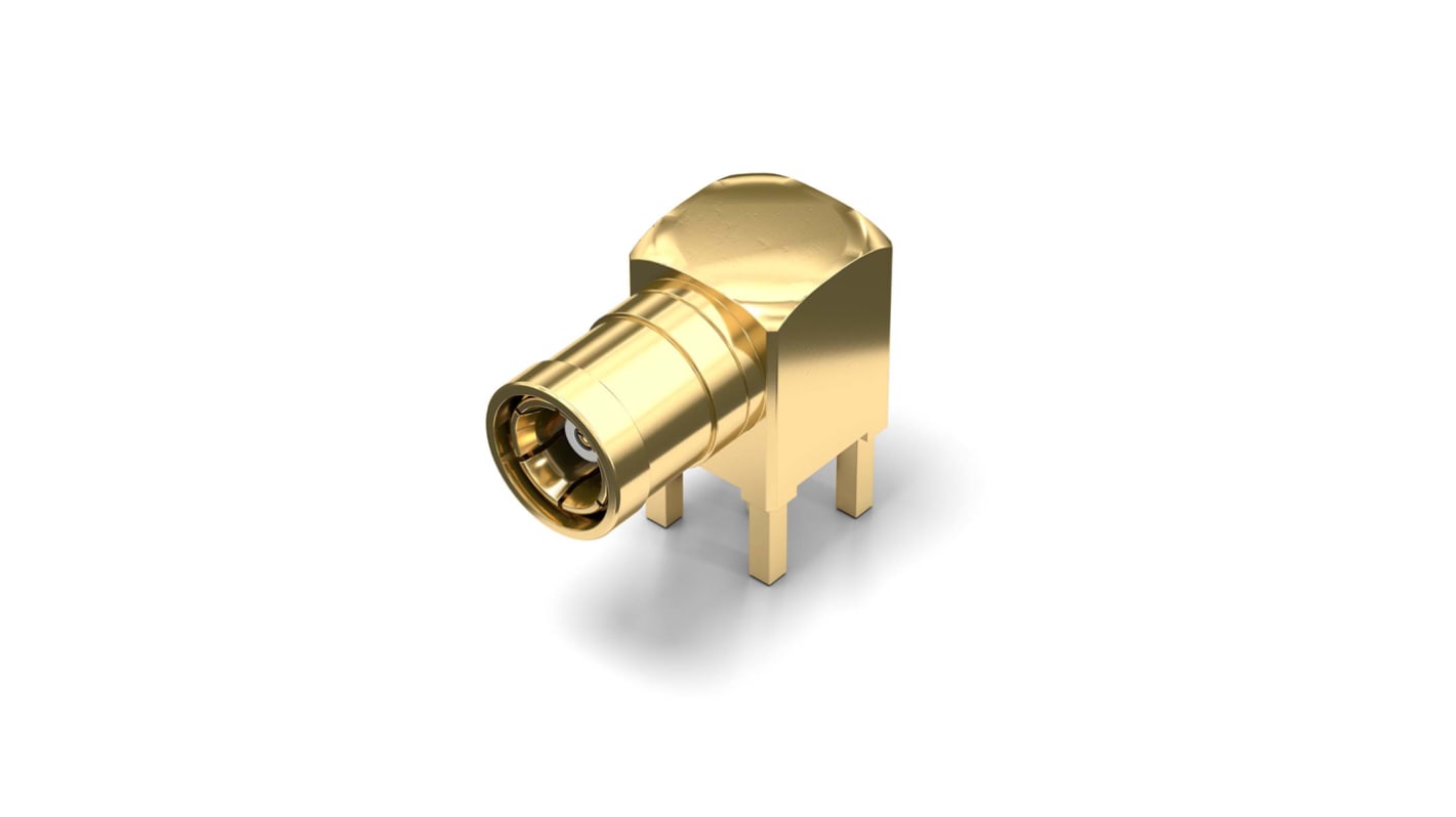 Wurth Elektronik WR-SMB Stecker Koaxialsteckverbinder SMB-Steckverbinder, Durchsteckmontage, Löt-Anschluss, , gewinkelt