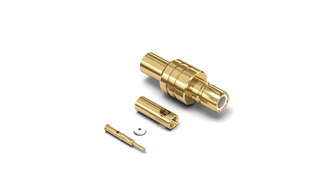 Wurth Elektronik WR-SMB Series, jack Cable Mount SMB Connector, 50Ω, Crimp Termination, Straight Body