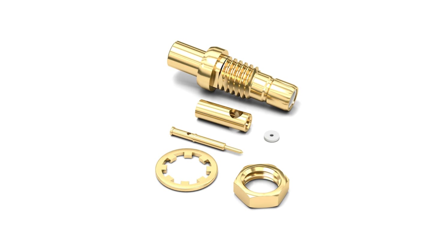 Wurth Elektronik WR-SMB Series, jack Cable Mount SMB Connector, 50Ω, Crimp Termination, Straight Body