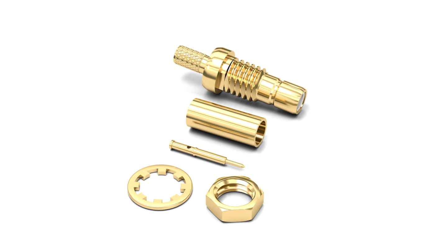 Wurth Elektronik WR-SMB Series, jack Cable Mount SMB Connector, 50Ω, Crimp Termination, Straight Body