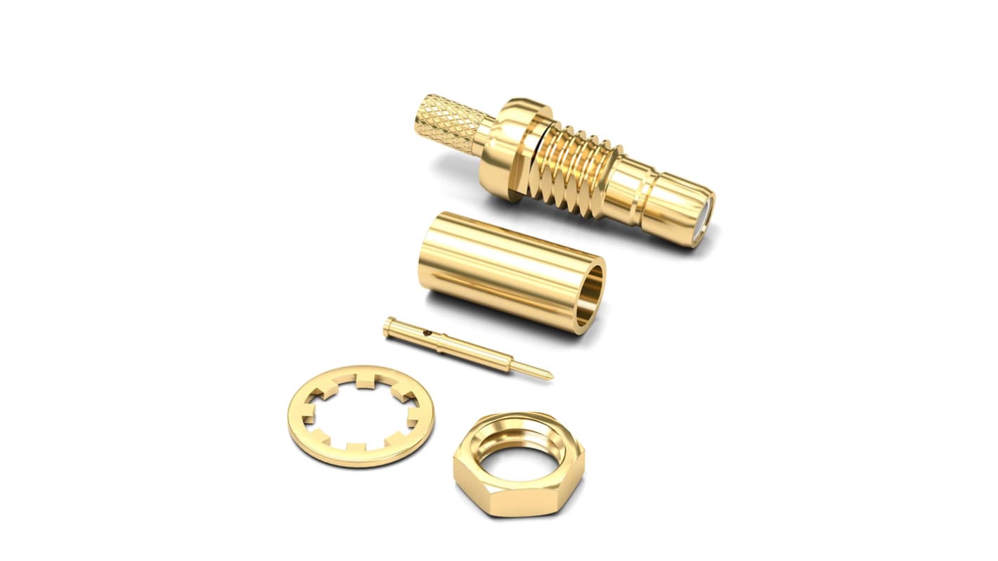 Wurth Elektronik WR-SMB Series, jack Cable Mount SMB Connector, 50Ω, Crimp Termination, Straight Body