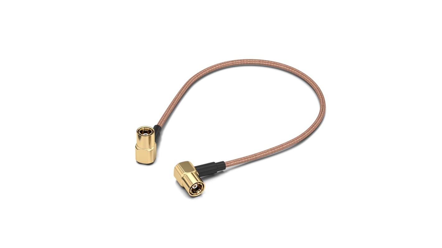 Cable coaxial RG178/U Wurth Elektronik, 50 Ω, con. A: PYMES, Macho, con. B: PYMES, Macho, long. 152.4mm