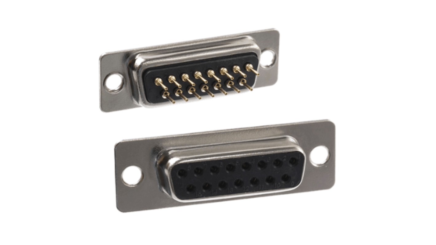 Conector D-sub Norcomp, Serie 171, Recto, Montaje en Panel Mount, Hembra