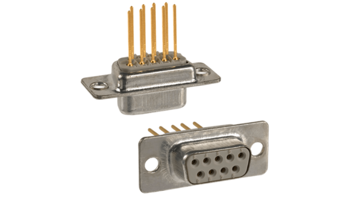 Conector D-sub Norcomp, Serie 172, paso 2.75mm, Recta, Montaje en Panel Mount, Hembra