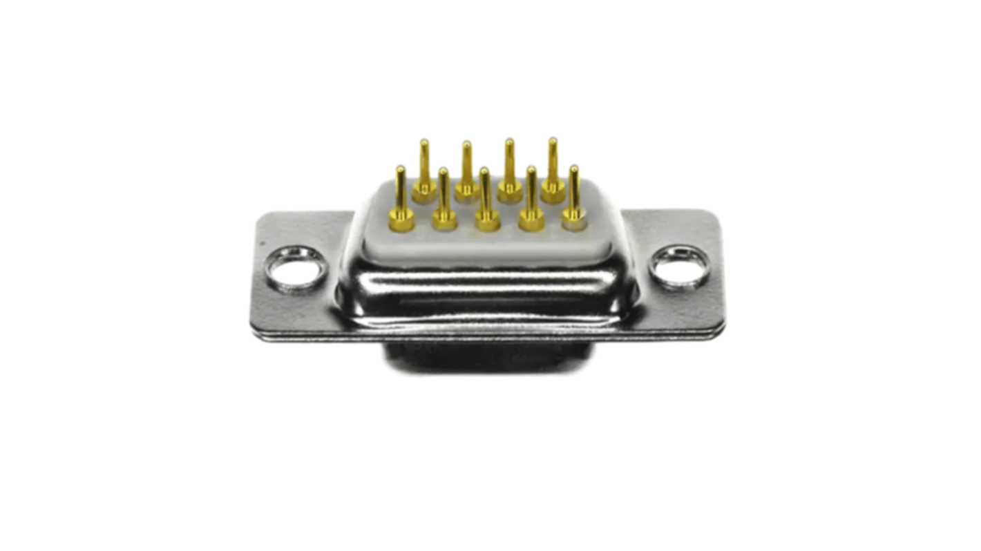 Norcomp 172 9 Way Panel Mount D-sub Connector Socket, 10.9mm Pitch