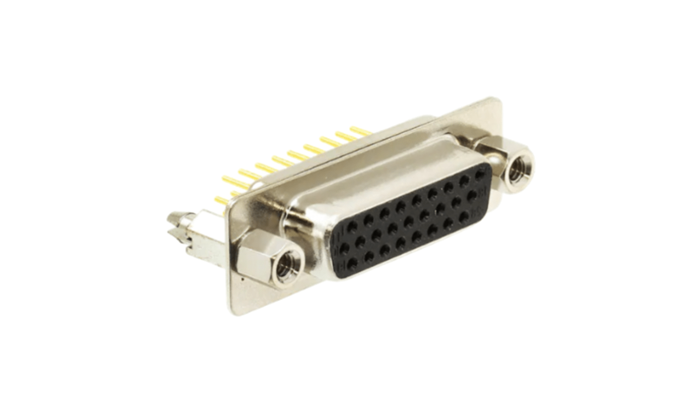 Norcomp 180 - M 26 Way Panel Mount D-sub Connector Socket, 2.29mm Pitch, with 4-40 Screw Locks