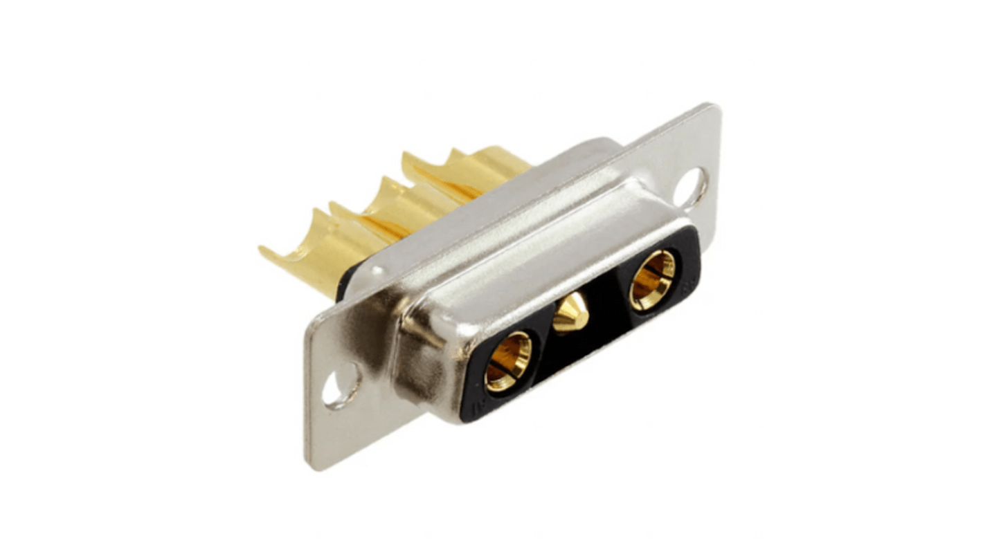 Norcomp 680M 3 Way Panel Mount D-sub Connector Socket, 2.77mm Pitch