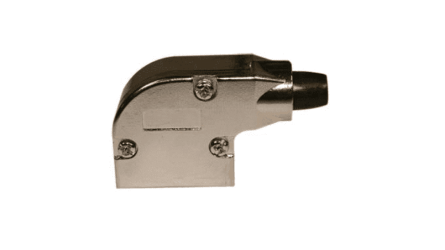 Norcomp 981 Series Zinc Alloy Right Angle D Sub Backshell, 25 Way, Strain Relief