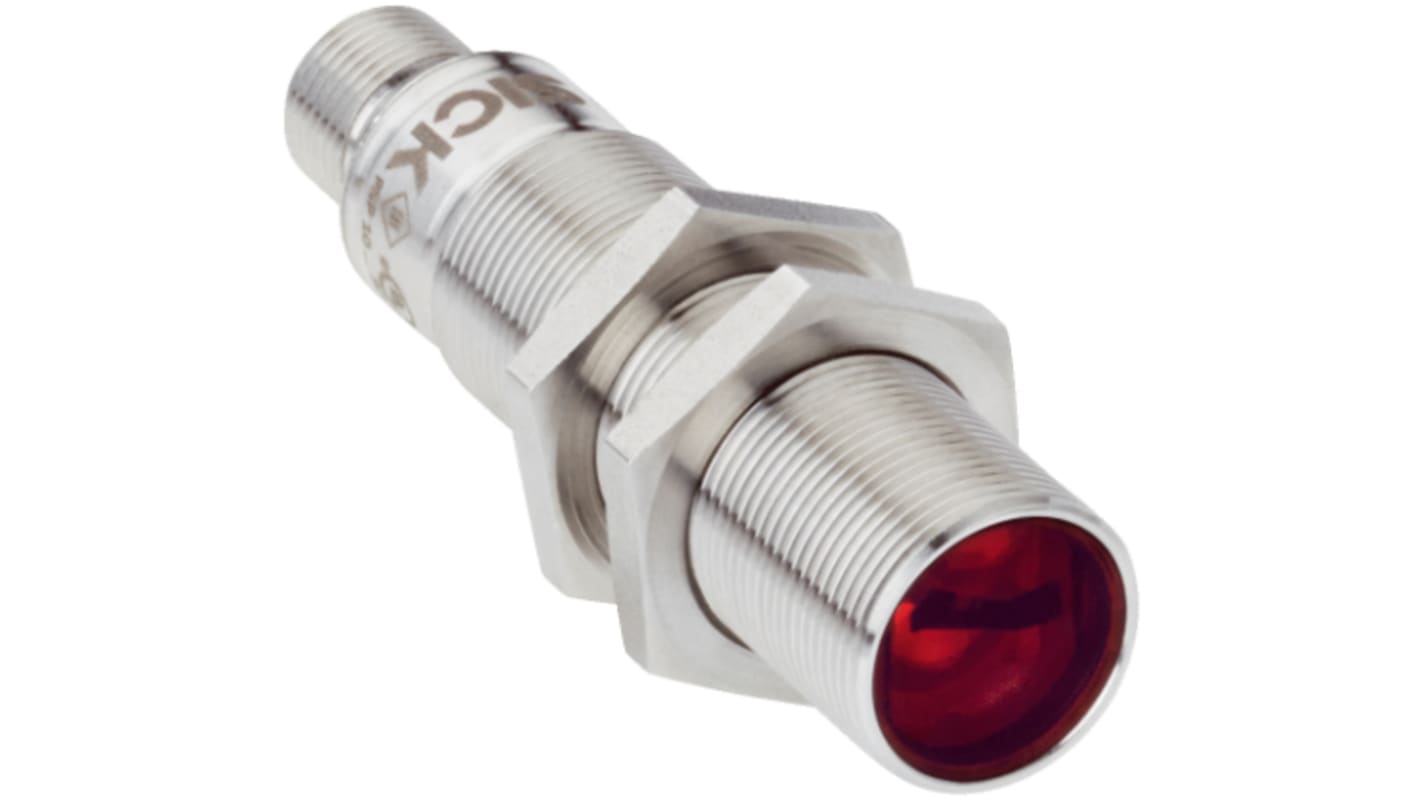 Sick Retroreflective Photoelectric Sensor, Barrel Sensor, 7.2 m Detection Range