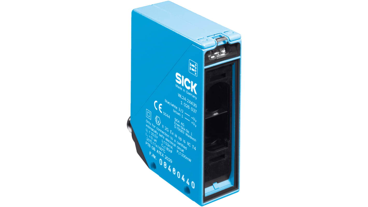 Fotocélula rectangular Sick, Sistema Reflex, alcance 22 m, salida NAMUR, Conector Cableado M12, IP67