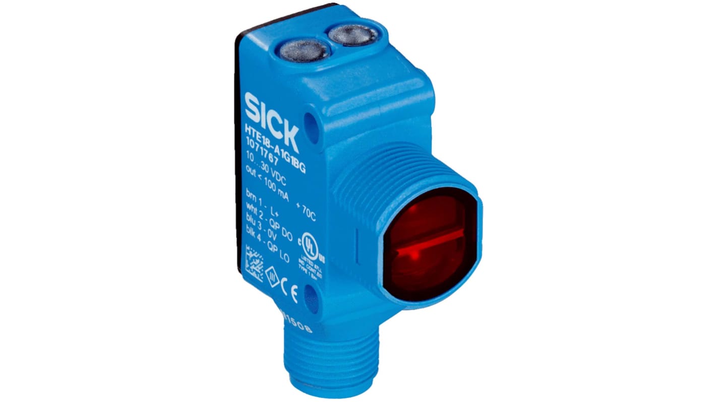 Sick SureSense Kubisch Optischer Sensor, Reflektierend, Bereich 3 m, PNP Ausgang, M12-Steckverbinder