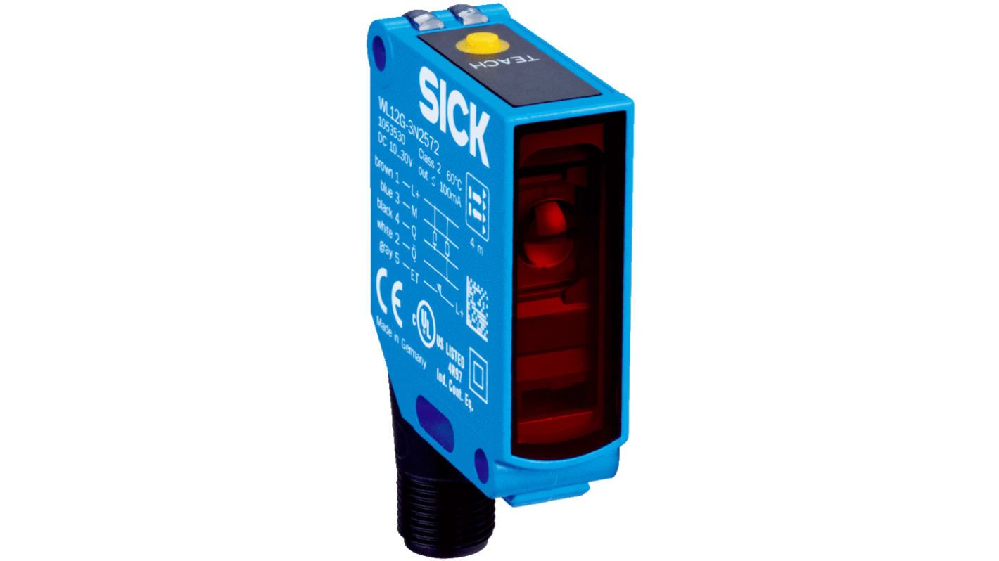 Sick Retroreflective Photoelectric Sensor, Block Sensor, 4 m Detection Range