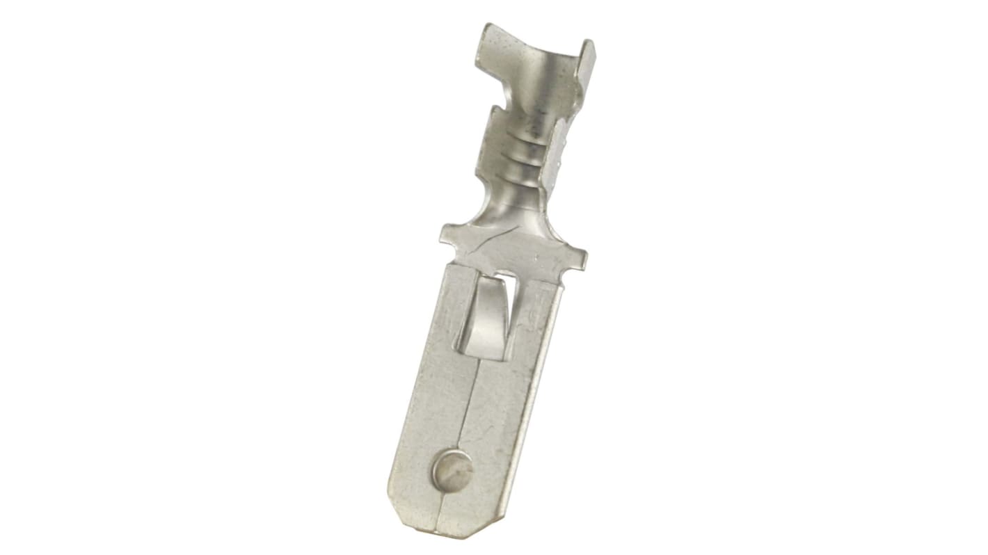 RS PRO Uninsulated Male Spade Connector, Tab, 0.8 x 6.35mm Tab Size RS