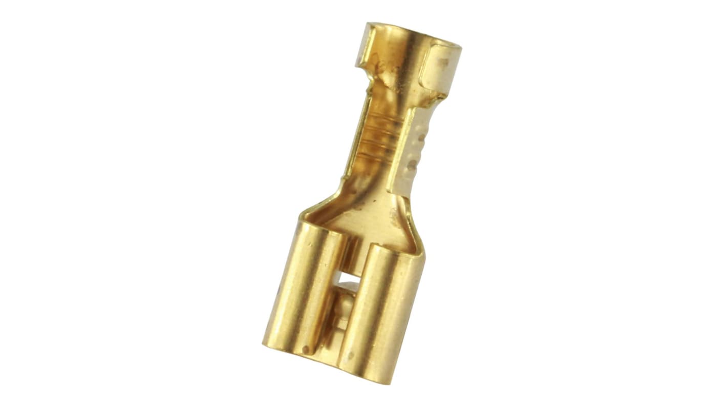 RS PRO Uninsulated Female Spade Connector, Receptacle, 0.8 x 6.35mm Tab