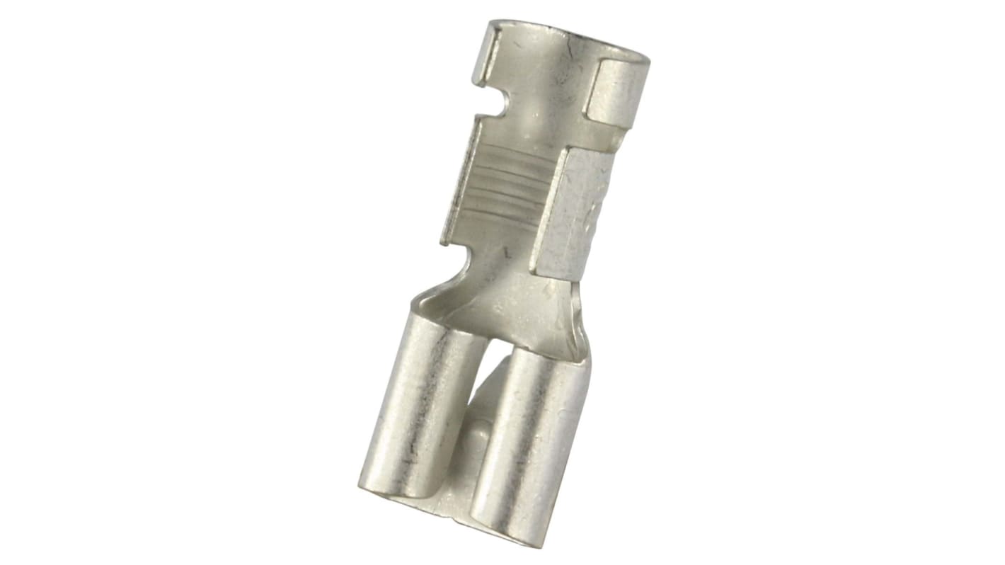 RS PRO Uninsulated Female Spade Connector, Receptacle, 0.8 x 6.35mm Tab Size