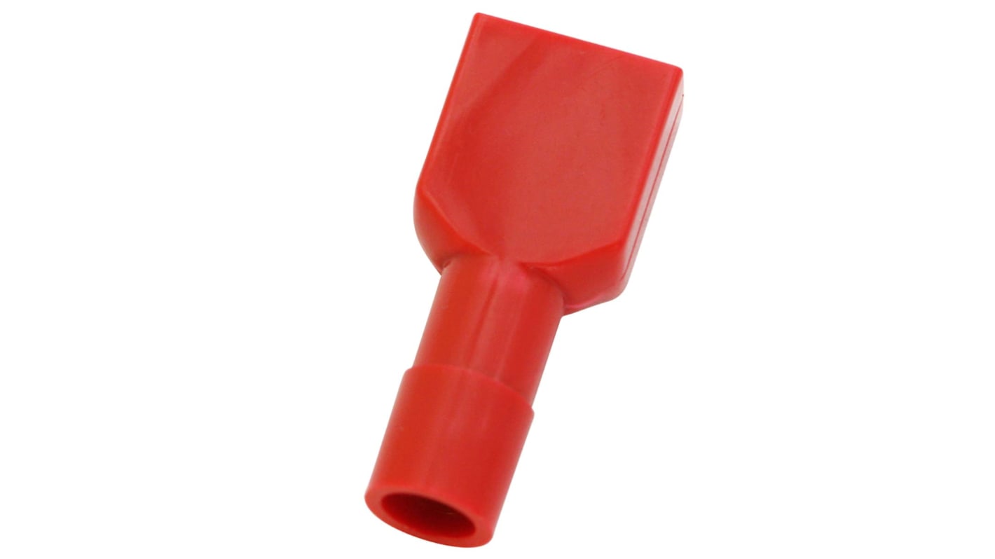 RS PRO Red Insulated Female Spade Connector, Receptacle, 0.8 x 6.35mm Tab Size