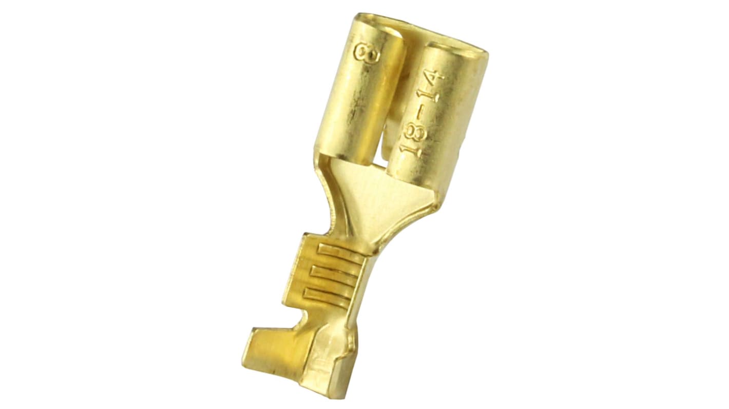 RS PRO Uninsulated Female Spade Connector, Receptacle, 6.35 x 0.8mm Tab