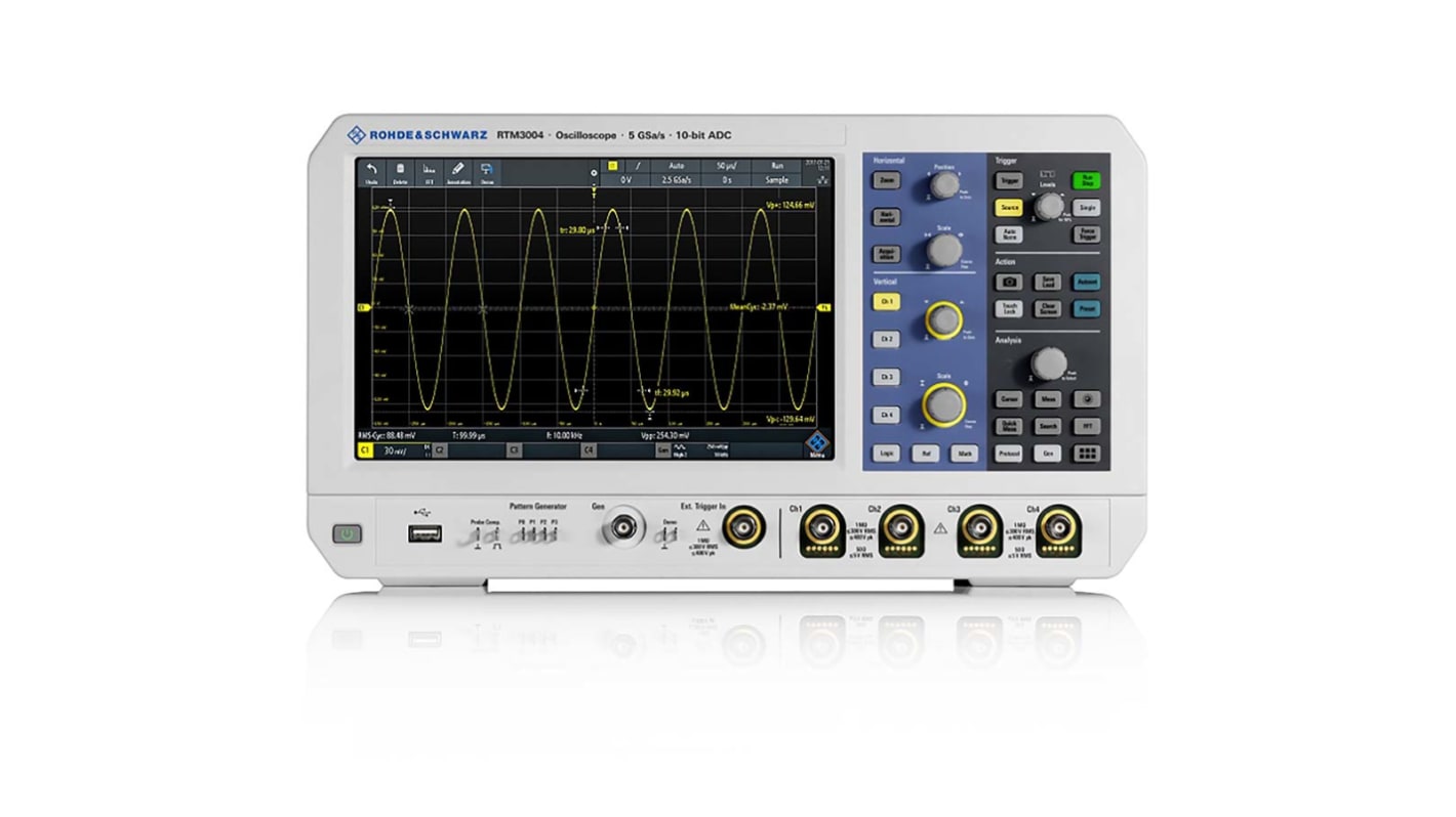 Rohde & Schwarz RTM3K-54PK RTM3000 Series Digital Bench Oscilloscope, 4 Analogue Channels, 500MHz - RS Calibrated