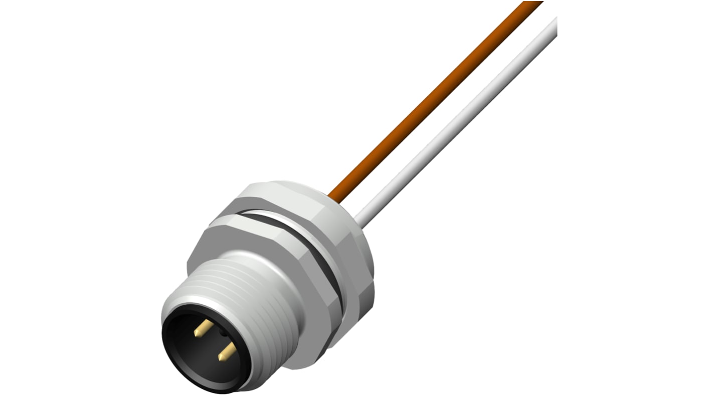 RS PRO M12 Rundsteckverbinder Stecker 4-polig / 4A Frontmontage IP 67