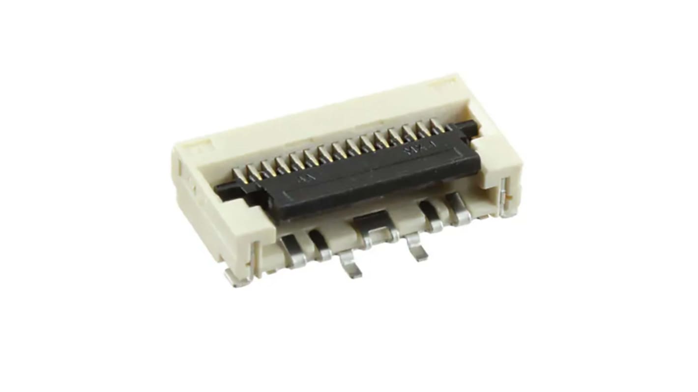 Connettore FPC Molex, 15 via/e , passo 0.5mm, Femmina, Contatto inferiore, Montaggio superficiale