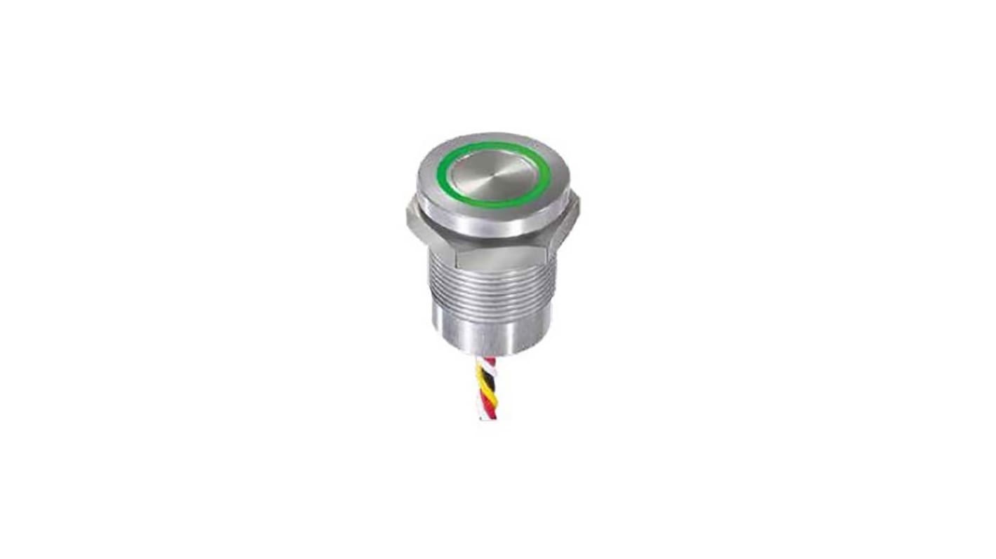 APEM Capacitive Switch Momentary,Illuminated, Green, Red, NPN, IP68, IP69K