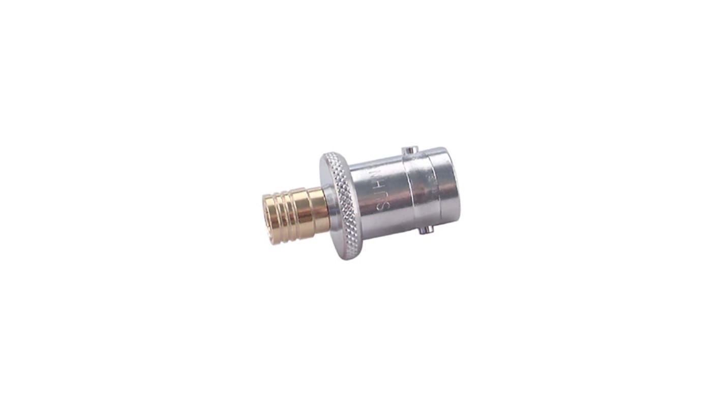 Adaptador coaxial Huber+Suhner 33_SMB-BNC-50-2/1--_UE 50Ω, Macho a Hembra Conector hembra BNC, 4GHz