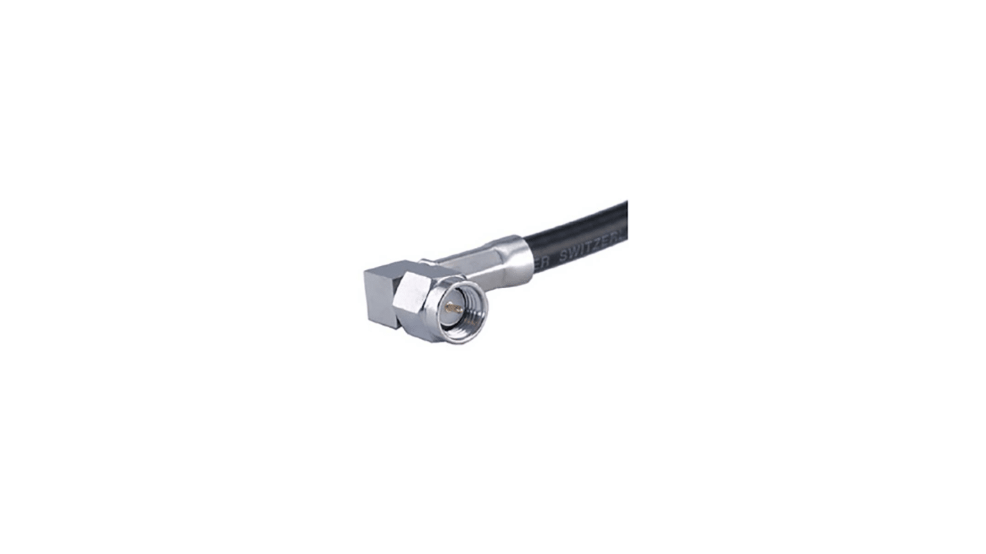 Connecteur SMA Huber+Suhner Mâle à angle droit, raccordement A sertir 50Ω Montage sur câble