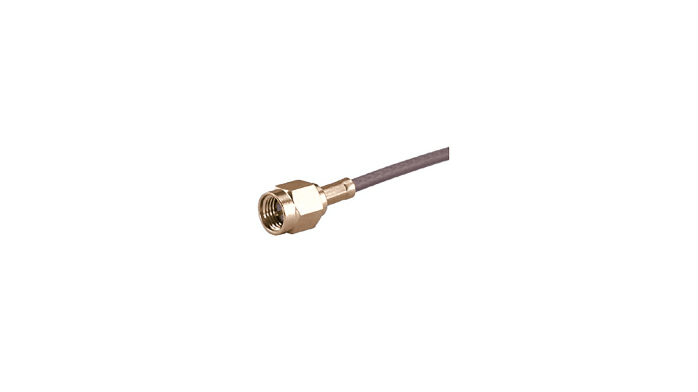 Huber+Suhner 11_SMA-50-2-27/111_NE Series, Plug Cable Mount SMA Connector, 50Ω, Crimp Termination, Straight Body