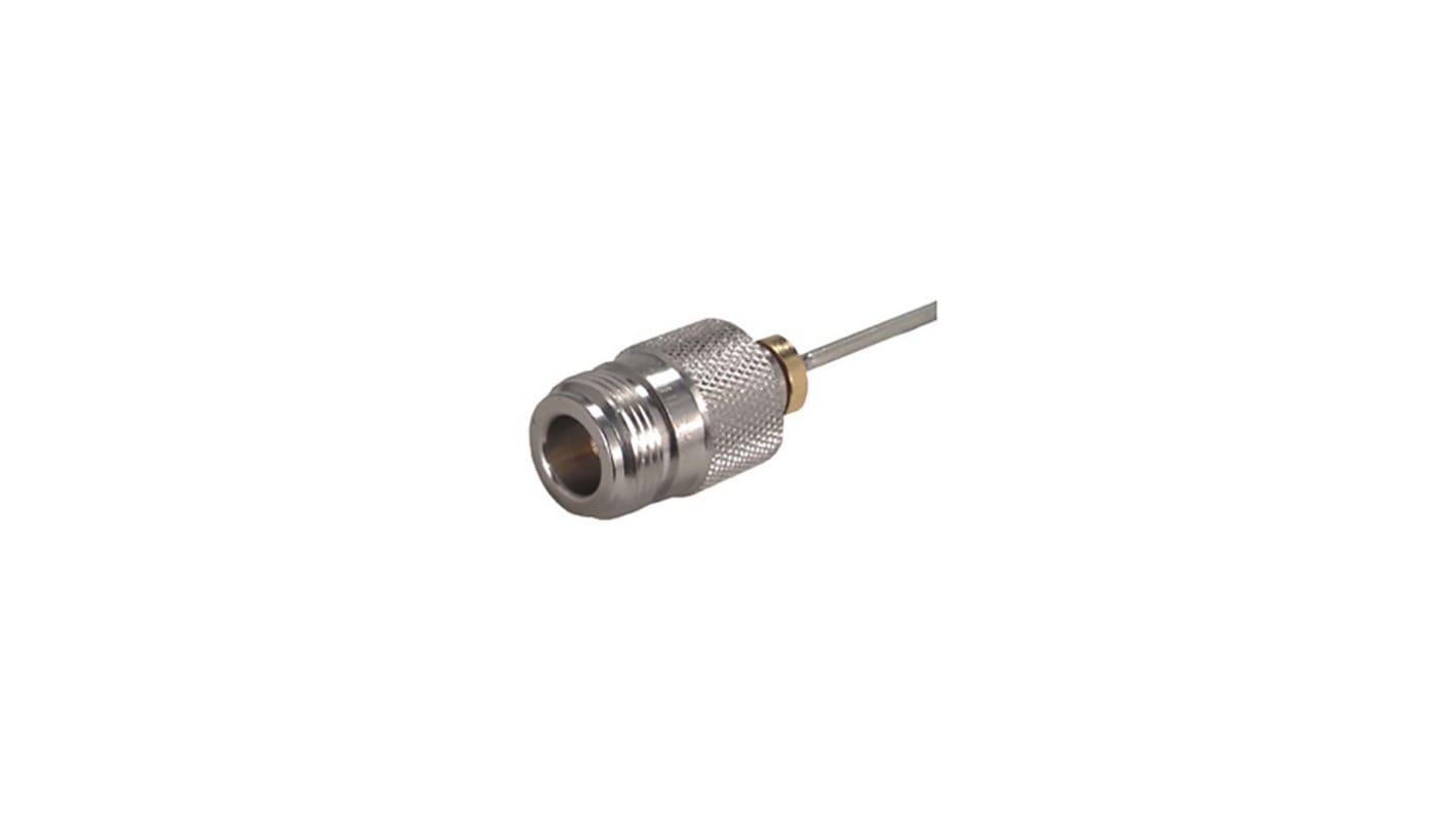 Huber+Suhner 21_N-50-3-11/133_NE Series, jack Cable Mount N Connector, 50Ω, Solder Termination, Straight Body