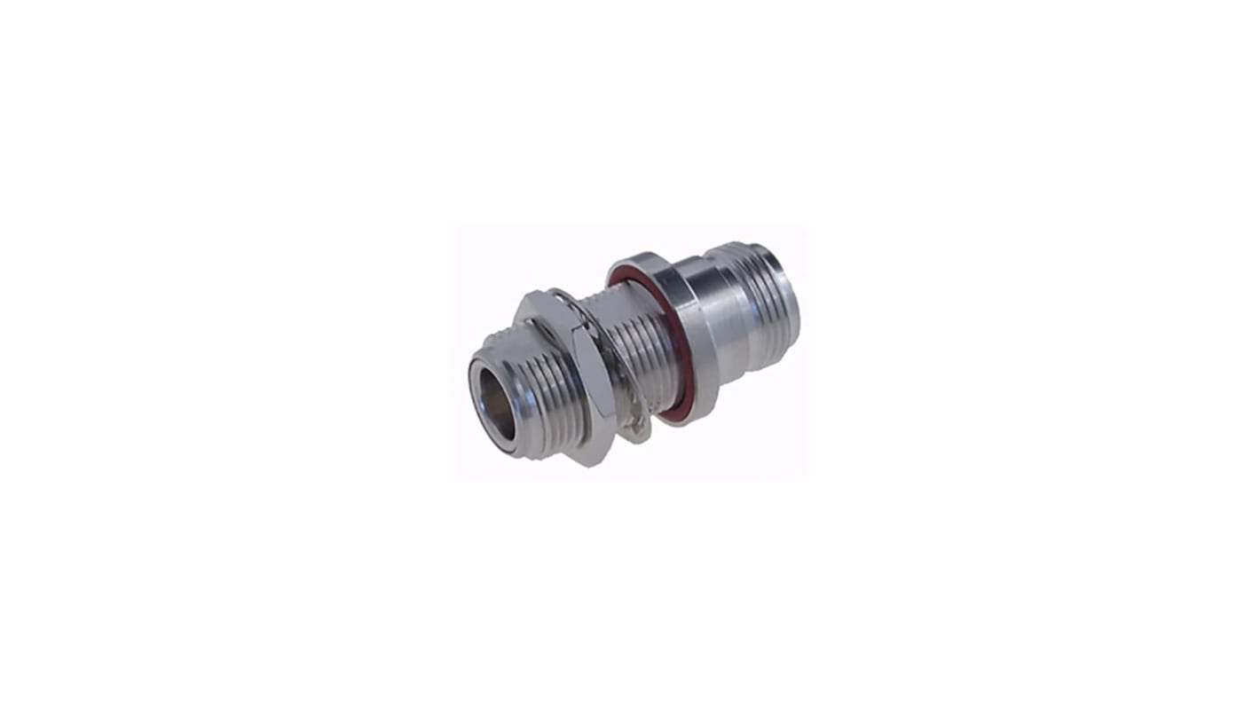 Adaptateur coaxial Huber+Suhner Femelle vers Fiche femelle N Femelle, Droit, 50Ω 18GHz