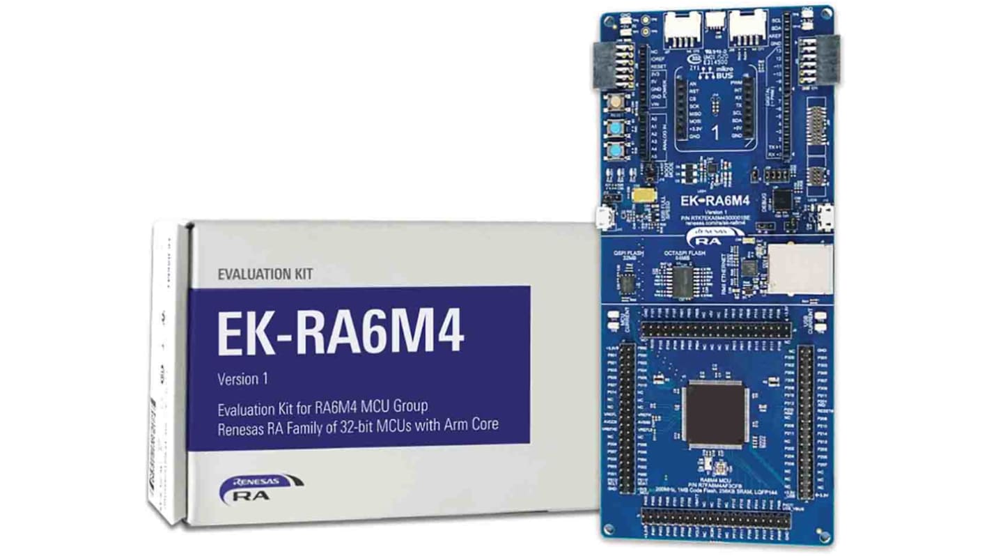Renesas Electronics Evaluation Kit for RA6M4 Microcontroller Group Evalueringskort RTK7EKA6M4S00001BE