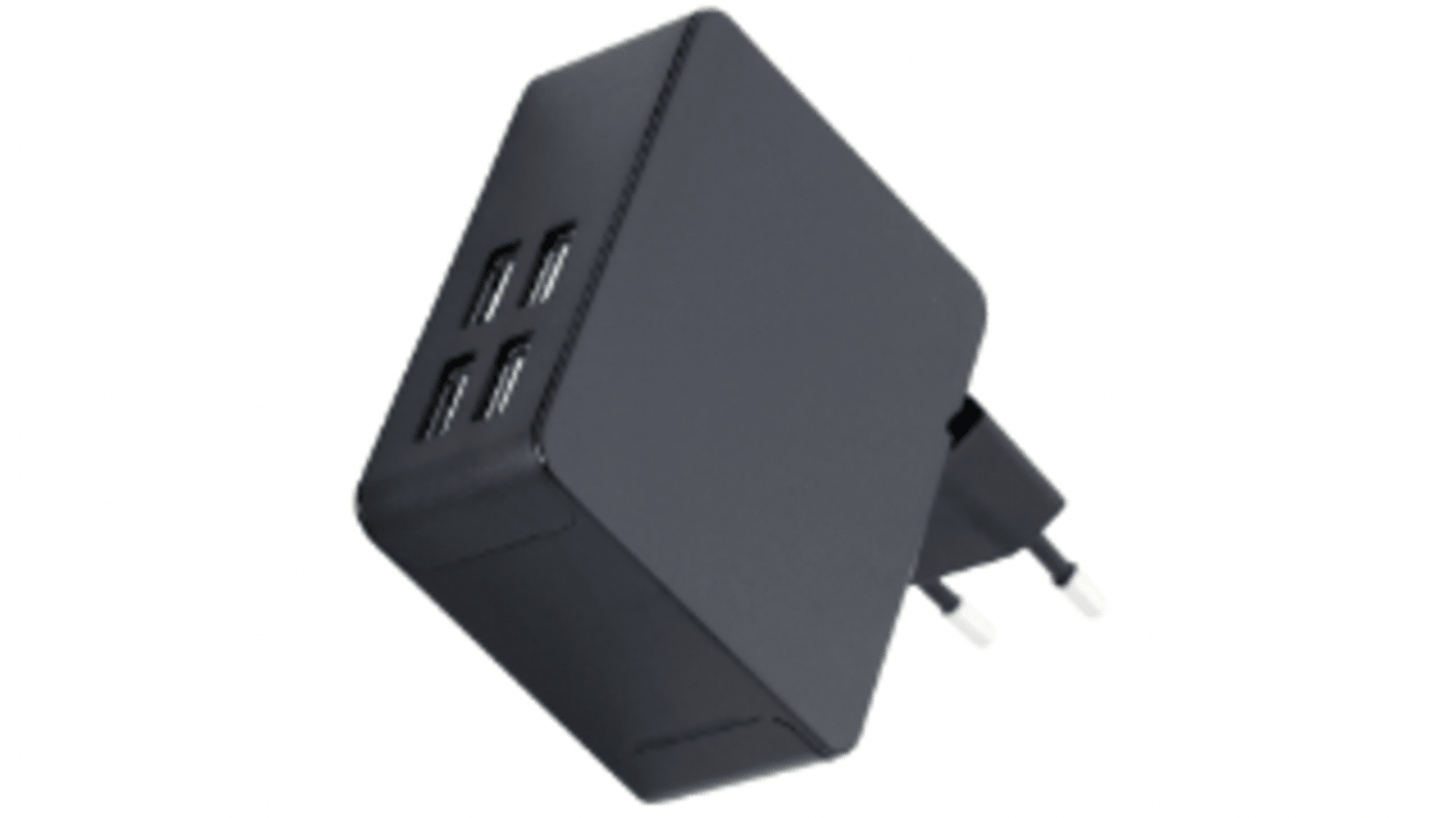 Adaptador AC/DC RS PRO 90 → 264V ac, 5V dc, 1 salida, Adaptador ac/dc, 7.2A, 36W, Toma europea de 2 pines, No