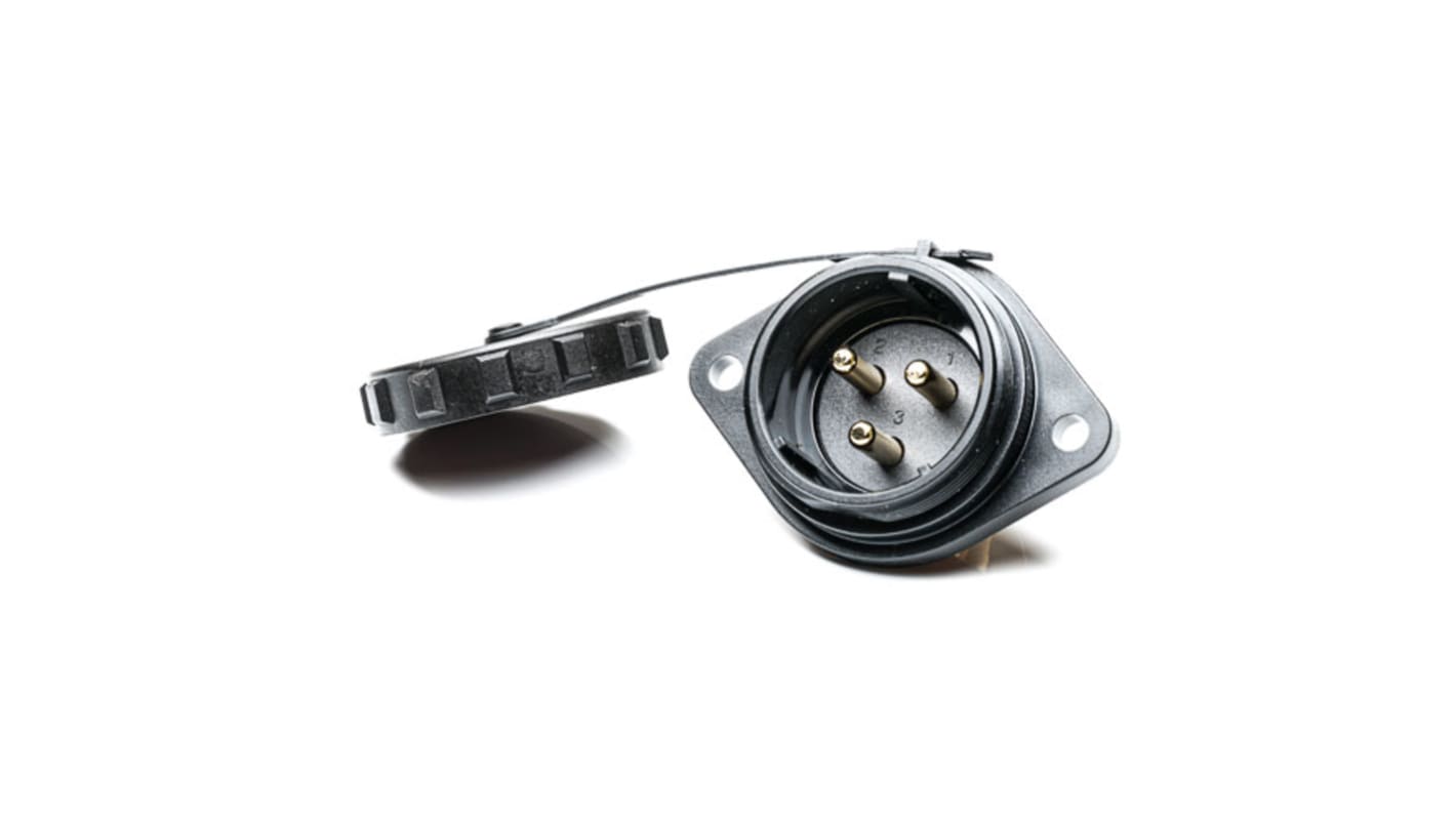 RS PRO Circular Connector, 3 Contacts, Panel Mount, Plug, IP68