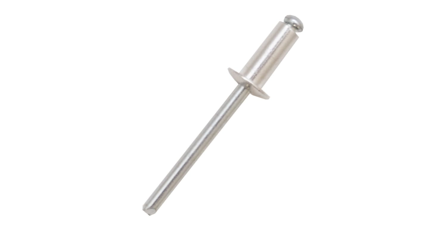 Remache ciego RS PRO de acero, Ø 3.2mm x 12mm, para espesor de 7mm → 9mm, color Gris