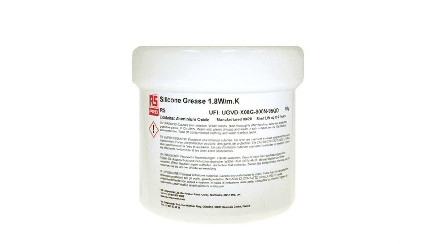 Graisse Silicone RS PRO, Boîte de 1 kg