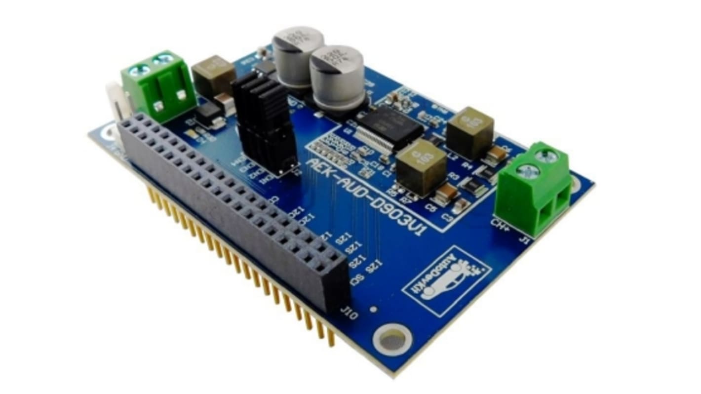 Vyhodnocovací deska, Class D Automotive Audio Amplifier Board with Advanced Diagnostics, FDA903D, pro použití s: