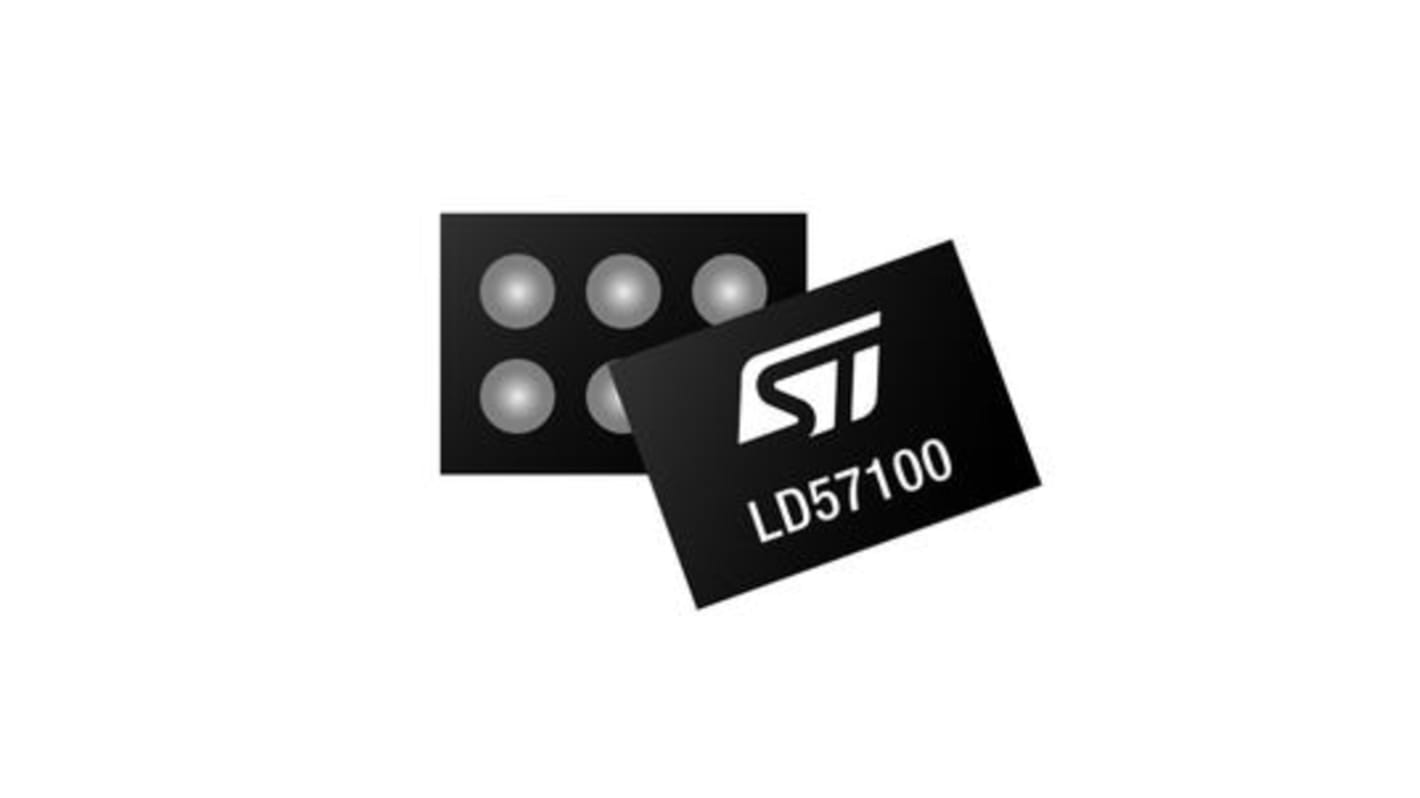 STMicroelectronics レギュレータ 1.9 → 3.6 V, 6-Pin, LD57100J100R